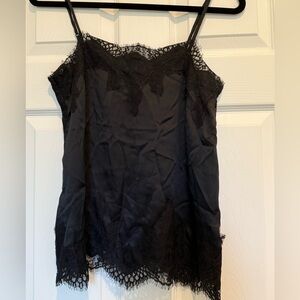 Acrobat Black Lace Trim Cami Top - Size S